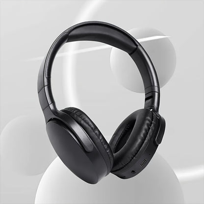 Beige Wireless Headphones, High Fidelity Stereo Sound, Foldable Design, Suitable for Travel and Sports, Compatible with Mobile Phones, Button Volume Control, USB Type-C Charging, Rechargeable Lithium Polymer Battery, Non-Wate