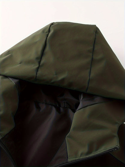 Men's Casual Softshell Hooded Jacket with Bull Logo