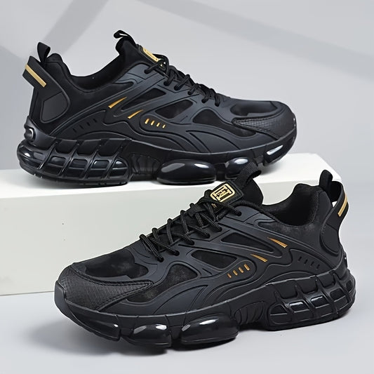 Men's All-Season Breathable -Slip Sneakers with -Absorbing / Sole - Low-Top Lace-Up Upper, Cushioned for, Outdoor & Daily Wear - All-Terrain Traction (/Suitable for All-Season) - Solid Color) - ayq