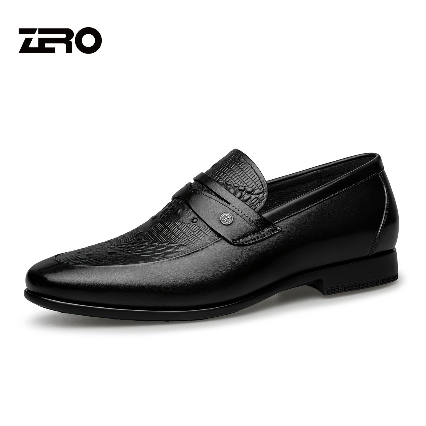 Men's Lightweight Leather Derby Shoes Slip-On Formal Business