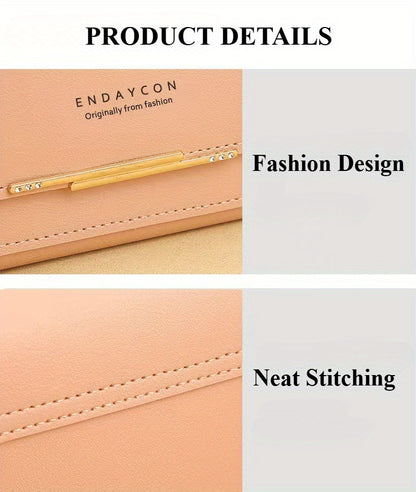 Women'S Shoulder Bag, New Multifunctional Wallet for Women, Zip Closure, Detachable Shoulder Strap, Can Be Used As a Shoulder Or Crossbody Bag, Medium-Length Clutch, Phone Bag, Coin Purse, with 3 Card Slots + Phone Compartmen