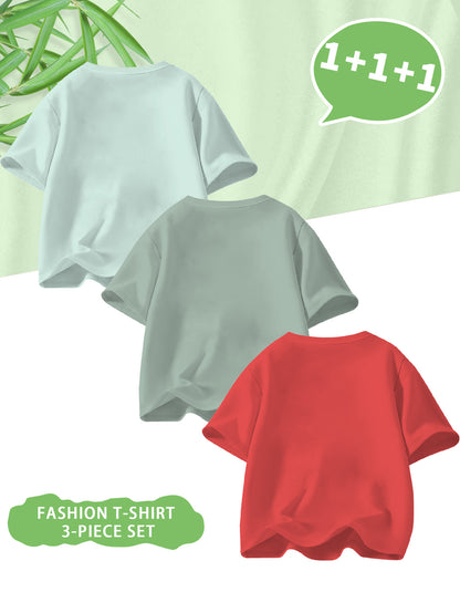 Baby Boys' Casual Long Sleeve T-Shirts with Letter Prints, Spring/Summ - ayq