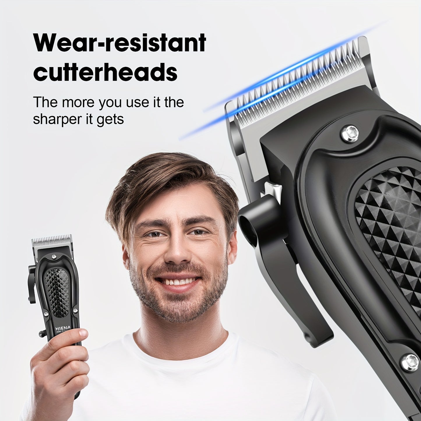 Men'S Professional Electric Digital Hair Clipper | Cordless USB Interface, ABS Plastic Body, Rechargeable Battery, Includes Limit Comb, Ideal for Father'S Day and Holiday Gifts