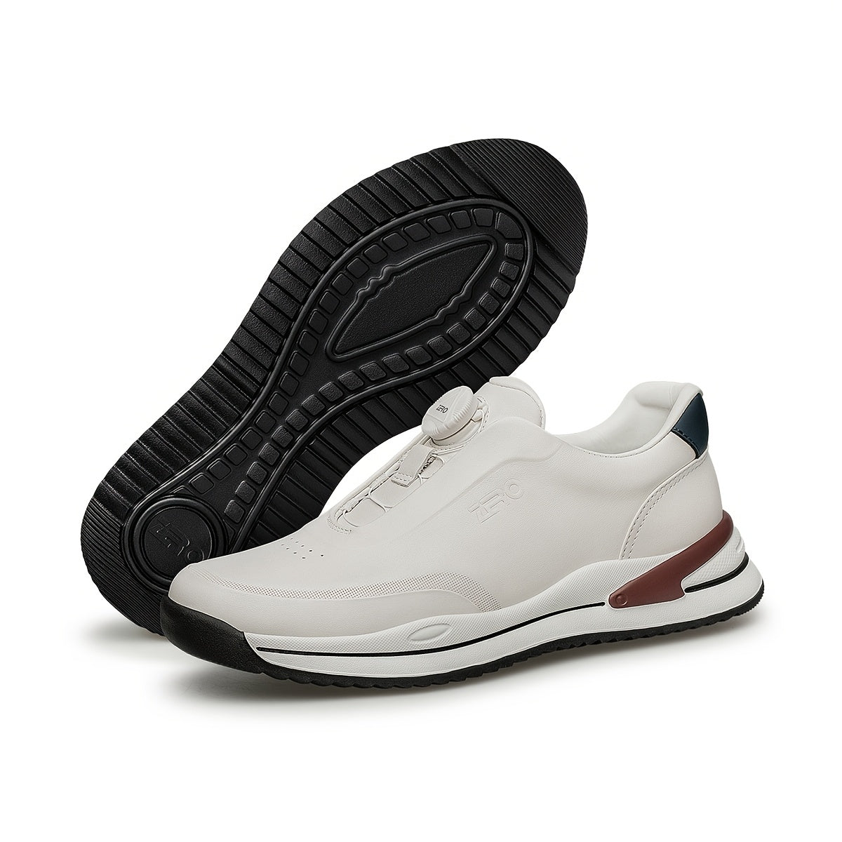 Men's Lightweight Casual Leather Shoes with Cushioning Slip-On