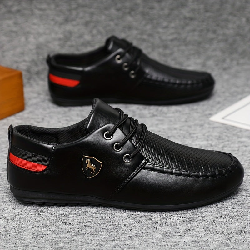 KOONEXY Men'S White Casual Sneakers with Black And Red Accents - Low-Top Lace-Up Design, Breathable Fabric Lining And Durable PVC Sole, Suitable for All Seasons for a Comfortable Experience - Versatile Street Style Shoes for - ayq