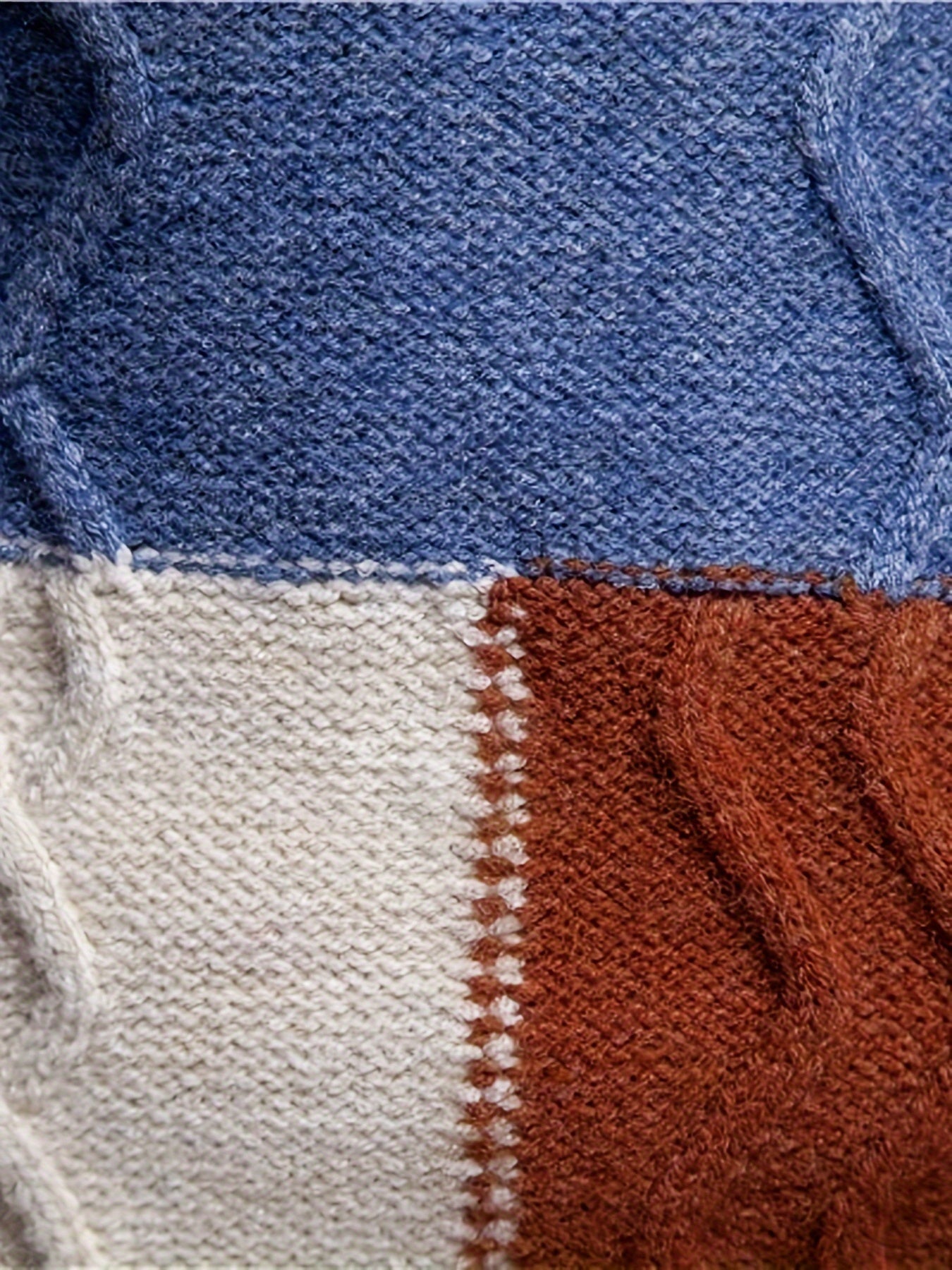 Men'S Colorful Jacquard Pullover Sweater with a Round Neck for Autumn And Winter