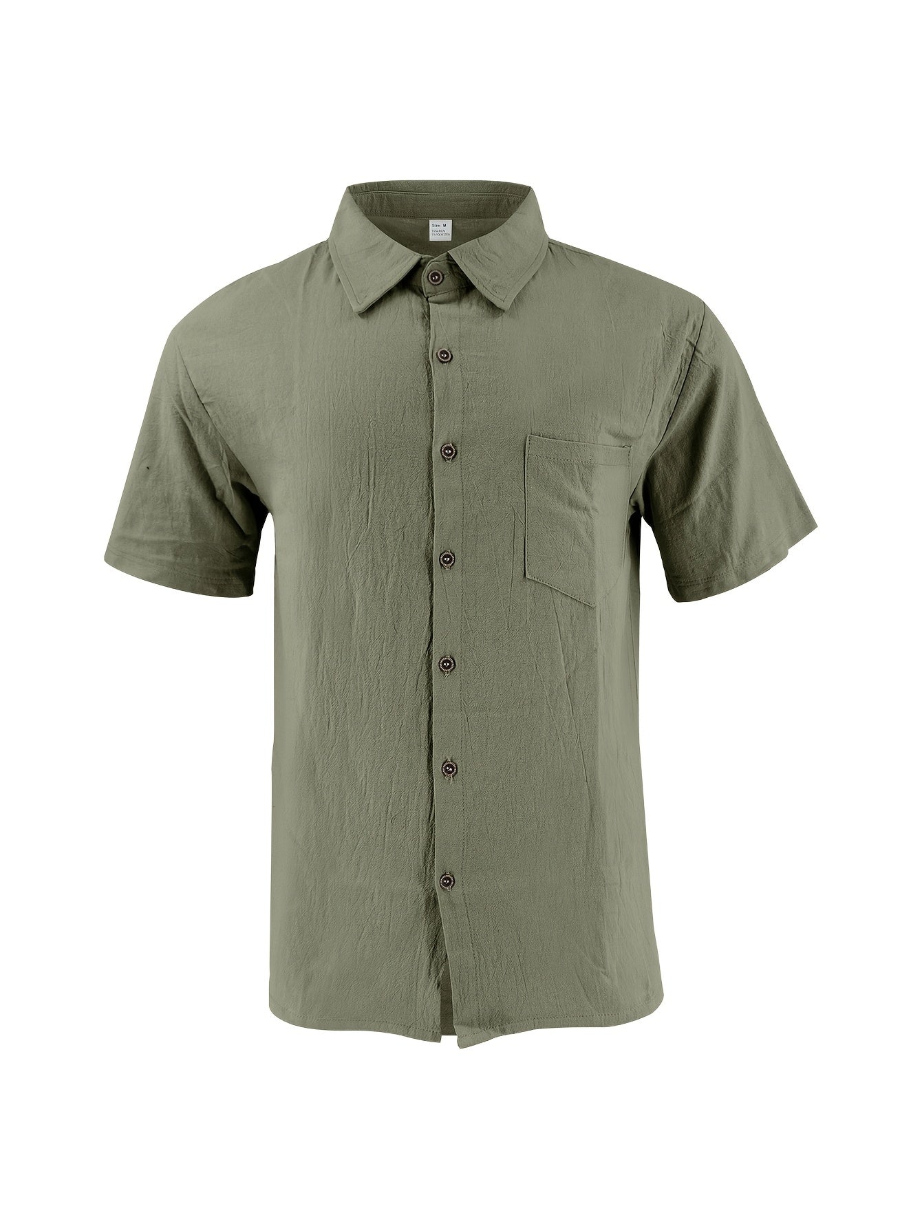 Men's Summer Linen Shirt and Long Pants Set Casual Loose Fit