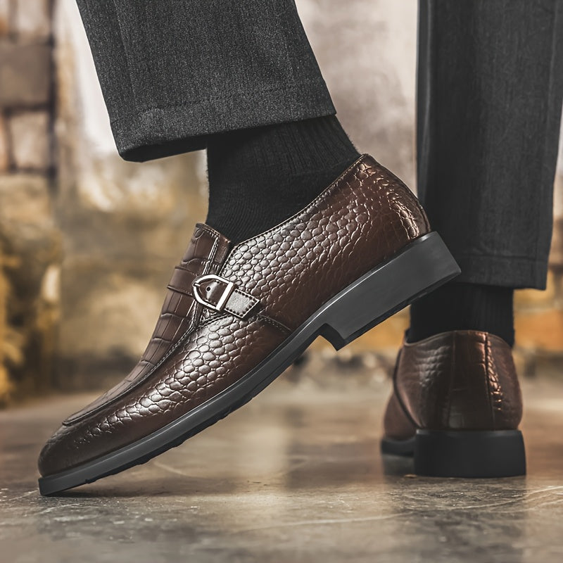 Men's Casual Business Lace-Up Shoes All-Season PU Leather