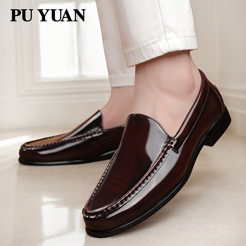 Men's Plus Size Slip-On Loafers with Durable Rubber Sole