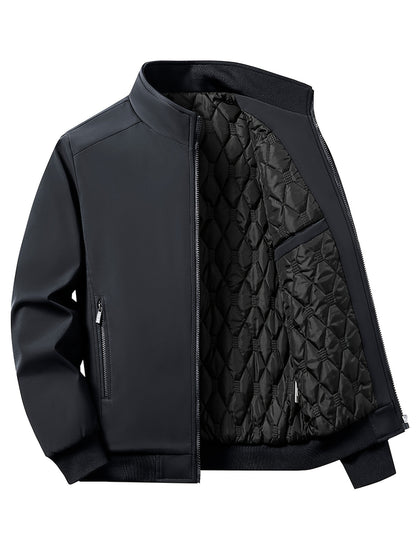 Men's Casual Winter Padded Coat with Stand Collar