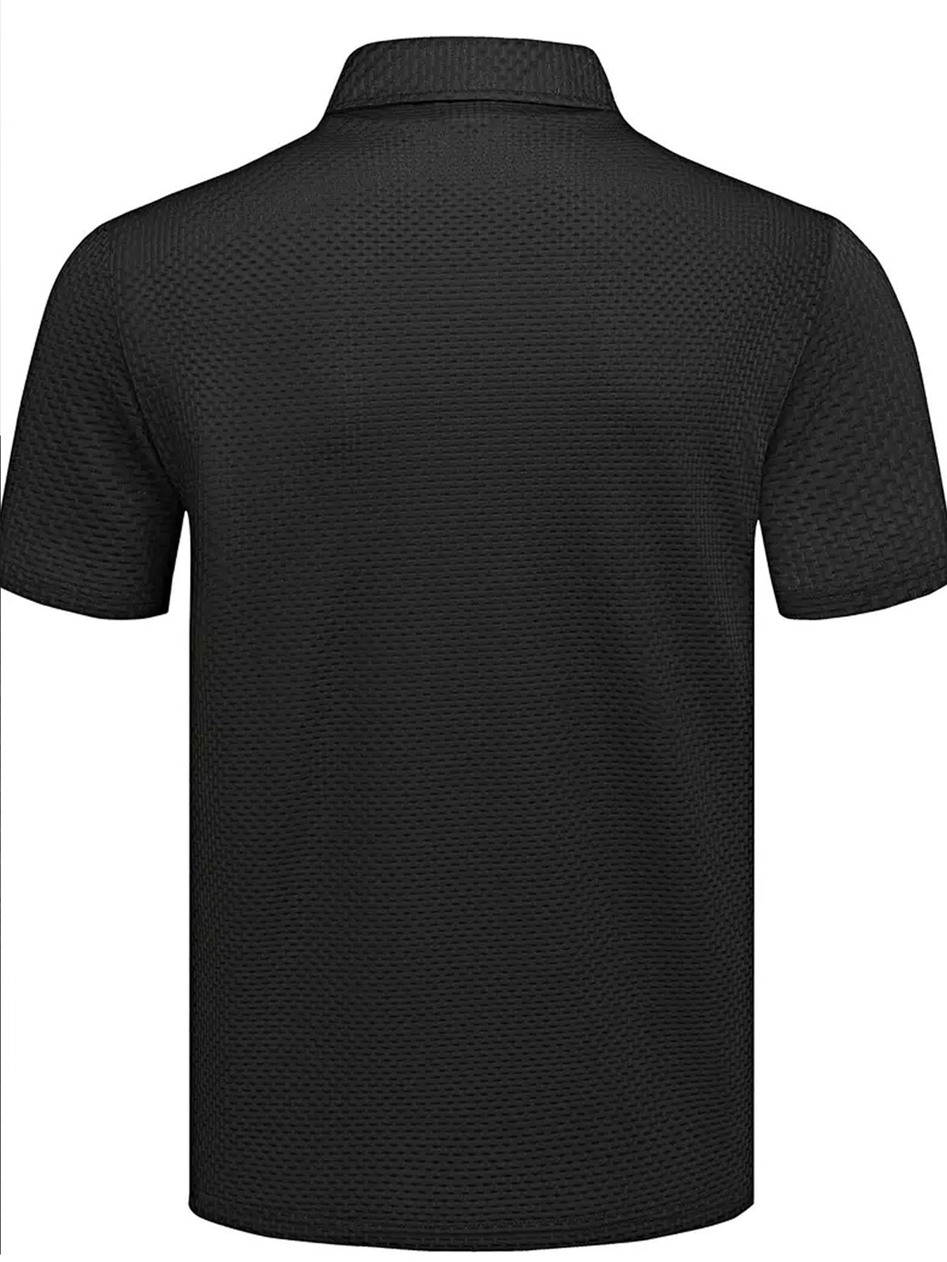 FS1128 Style Men'S Jacquard Polo Shirt with Unique Print Patterns, Casual Short Sleeves, Summer Fashion, Breathable Embossed Top, a Perfect Gift - ayq