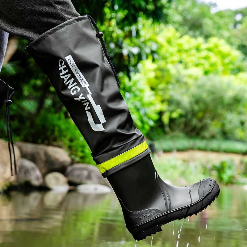 Men's All-Season Waterproof Rubber Slip-On Work Boots