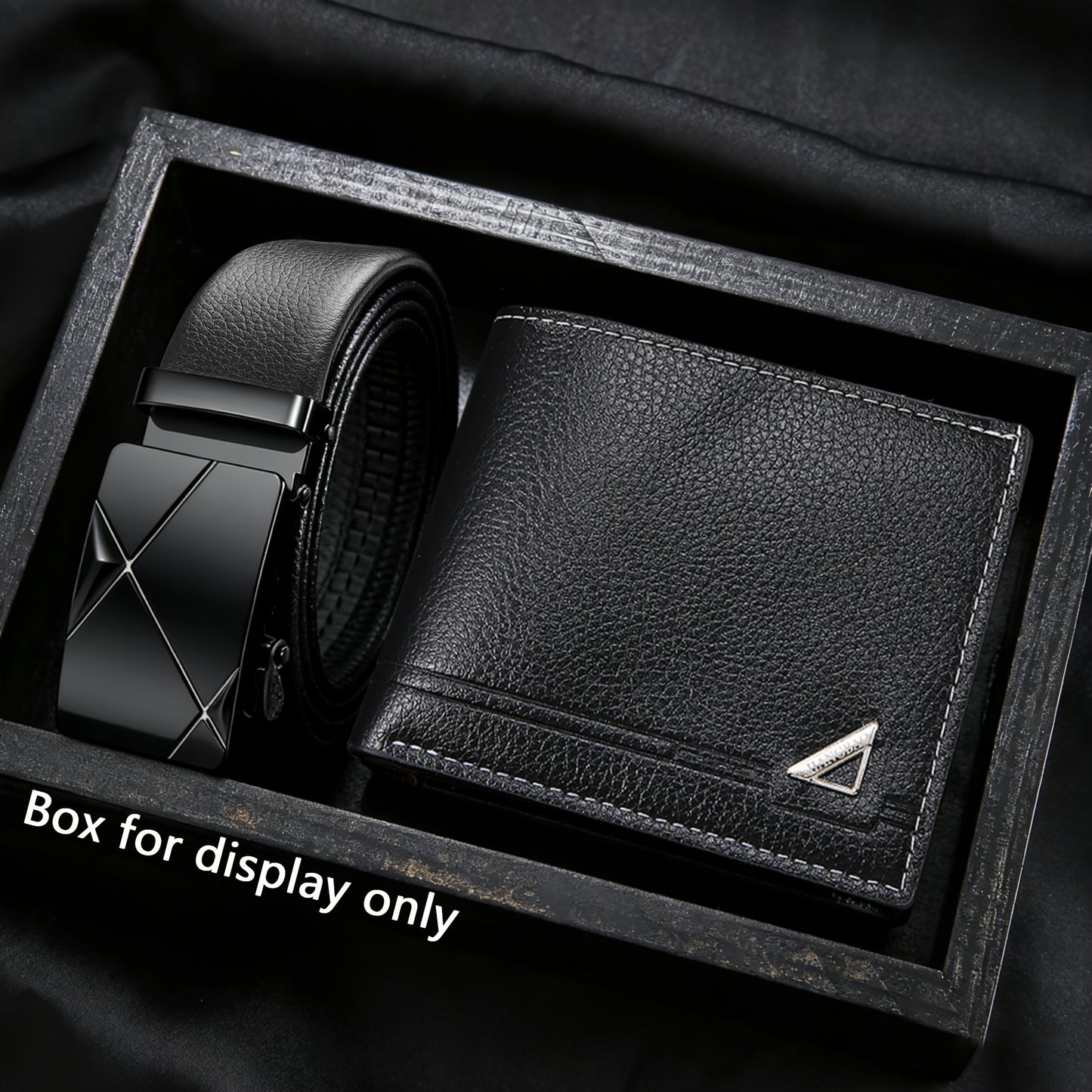 2pcs Men's wallet+Men's belt, business fashion casual gorgeous handsome sports Men's wallet, Men's daily matching, gifts designed for men, a great choice for Christmas and Valentine's Day gifts for fathers, (excluding picture