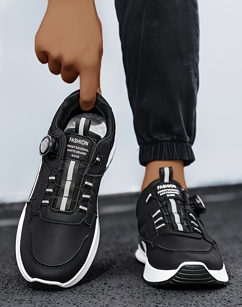 [sneakers] Men'S Large Size Running Shoes | Casual Sports Footwear, Cross-Training, Low-Top, Faux, Lace-Up, All-Season, Solid Color