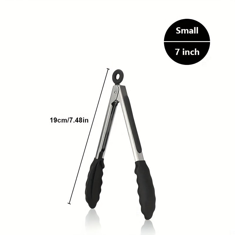 1pc of cooking clips, kitchen clips with silicone tips, locking clips, heavy duty, good grip, 7, 9, 30.48 cm, black grill toppers