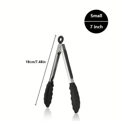 1pc of cooking clips, kitchen clips with silicone tips, locking clips, heavy duty, good grip, 7, 9, 30.48 cm, black grill toppers
