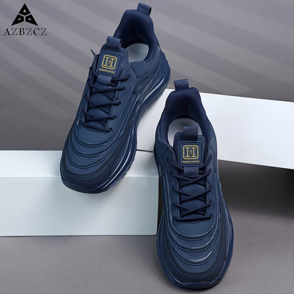 Men's Casual Low-Top Lace-Up Sneakers - Comfortable PU Shoes