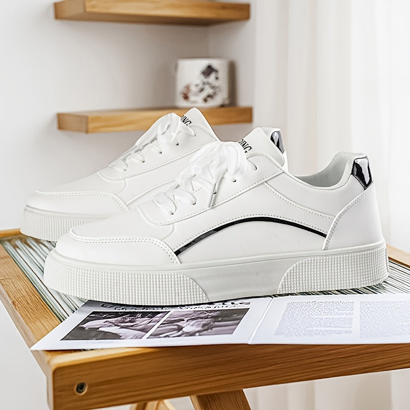 Men'S Casual Sneakers with a Easy And Versatile Thick Sole, Perfect for Daily Commuting And Comfort. Fashionable Low-Top Casual Shoes That Elevate Height, Easy to Maintain with a Upper, Trendy Footwear for Men - ayq