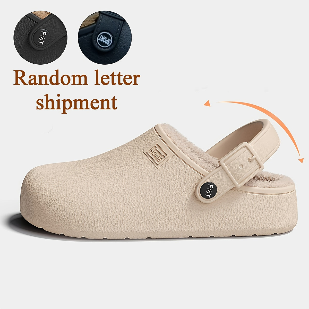 Men's Casual Unisex Slippers with Plush Lining and Thick EVA Sole