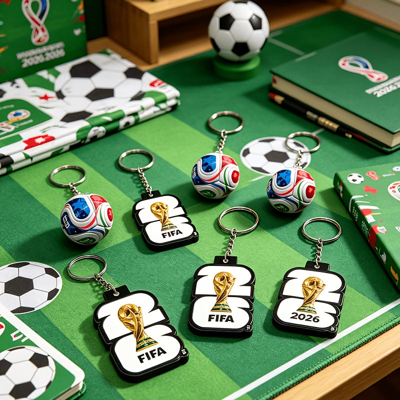 FIFA 2026 USA-Mexico-Canada Soccer Keychain Set - 6/8pcs Zinc Alloy