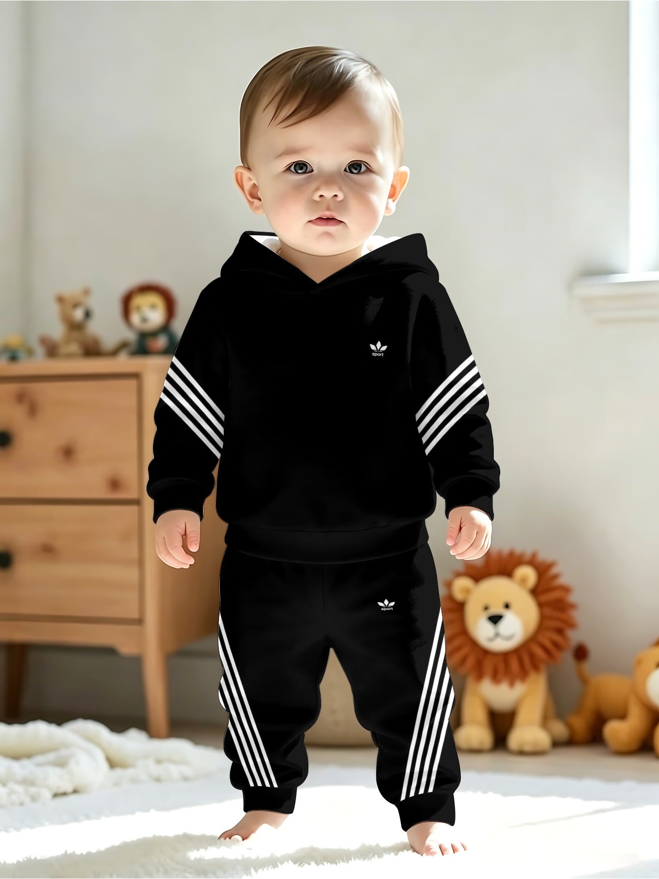 Boys' Toddler Hoodie & Pants Set Lightweight Spring Fall