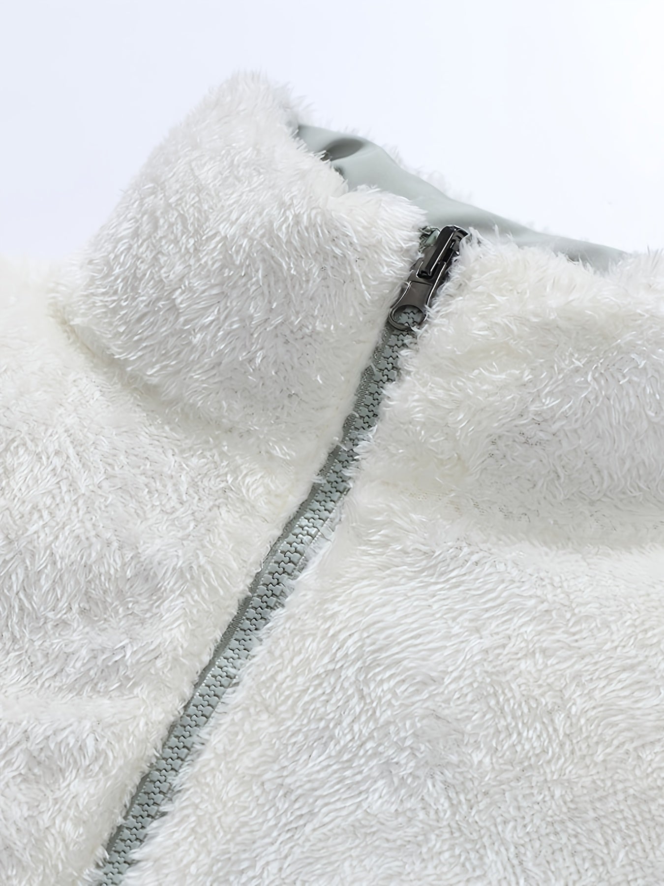 Men'S Double-Sided Fleece-Lined Thickened Jacket - Casual Stand Collar with Letter Print, Regular Fit, Pockets, Polyester Fill, Versatile for Fall/Winter, Winter Jacket