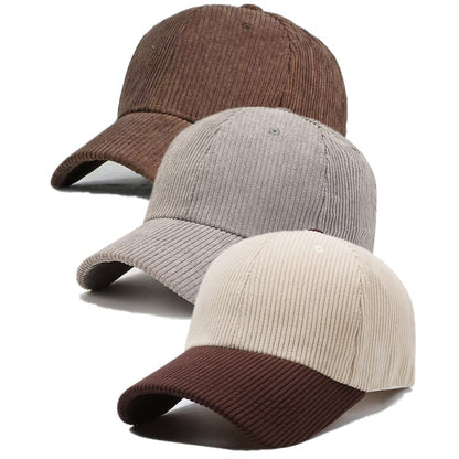 Adjustable Corduroy Baseball Caps for Men and Women, 3-Pack