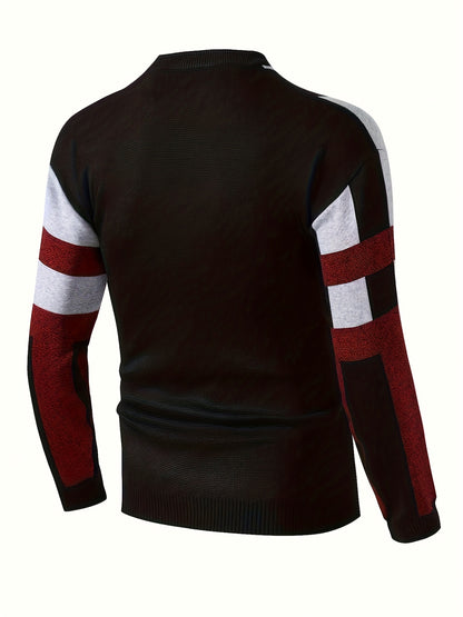 New Cross-Border Autumn And Winter Men'S Stylish Jacquard Sweater, Casual Pullover