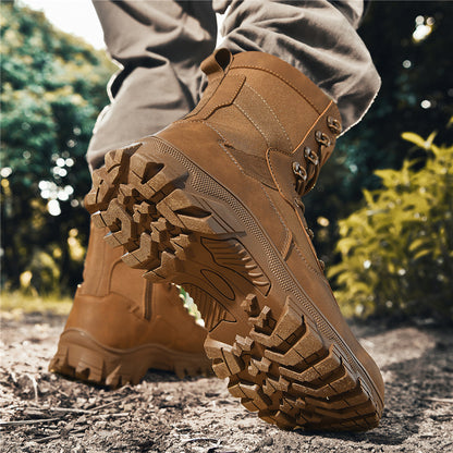 Men's All-Season Hiking Boots with Anti-Slip Rubber Soles