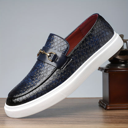 Men's Business Casual Slip-On Shoes with Soft PU Insole