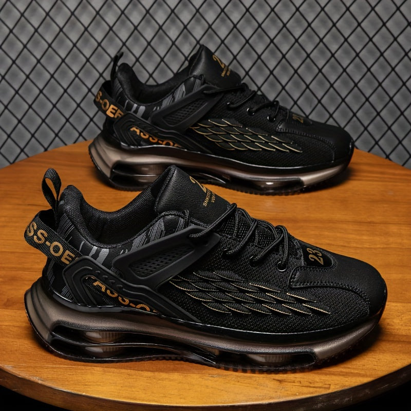 Men'S Casual Sneakers - Comfortable Lightweight Athletic Shoes with Lace-Up Closure, Solid Color Low Top Design, Breathable Fabric Upper  Lining, MD Sole - for Active Male