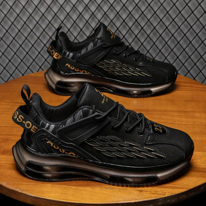Men'S Casual Sneakers - Comfortable Lightweight Athletic Shoes with Lace-Up Closure, Solid Color Low Top Design, Breathable Fabric Upper  Lining, MD Sole - for Active Male