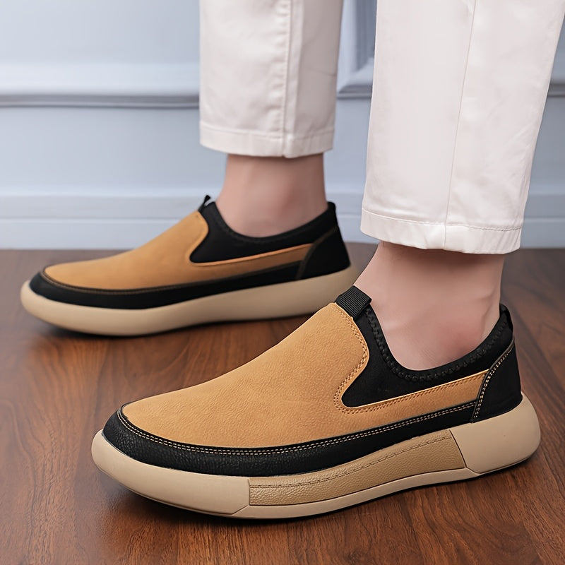 Men's Casual Slip-On British Style Soft Rubber Sole Shoes