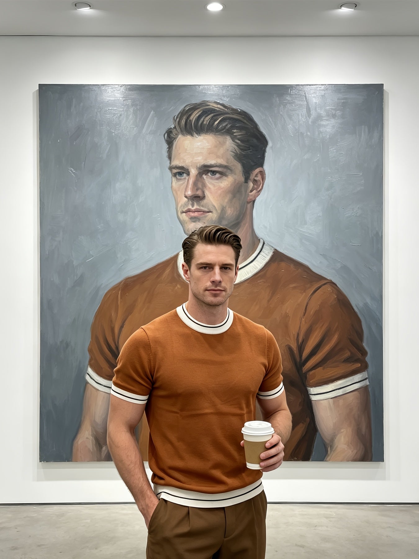 Men's Striped Trim Crew Neck T-Shirt - Breathable Summer Casual Top