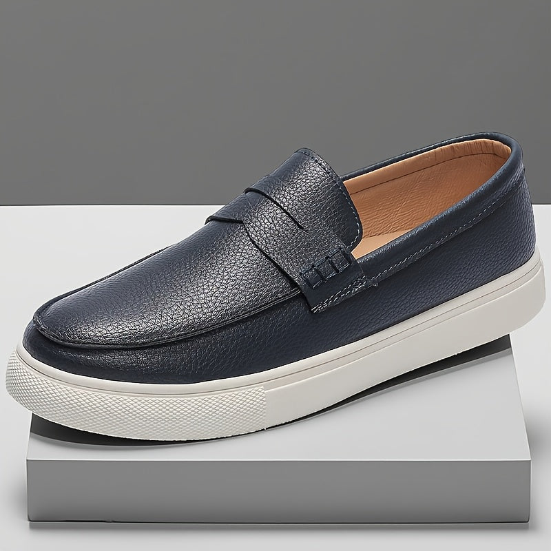 Men's Casual Slip-On Loafers with Non-Slip PVC Sole