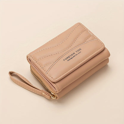 New Women's Fashion Minimalist Foldable Coin Purse with Clasp Design, Large Capacity, 6 Colors Available