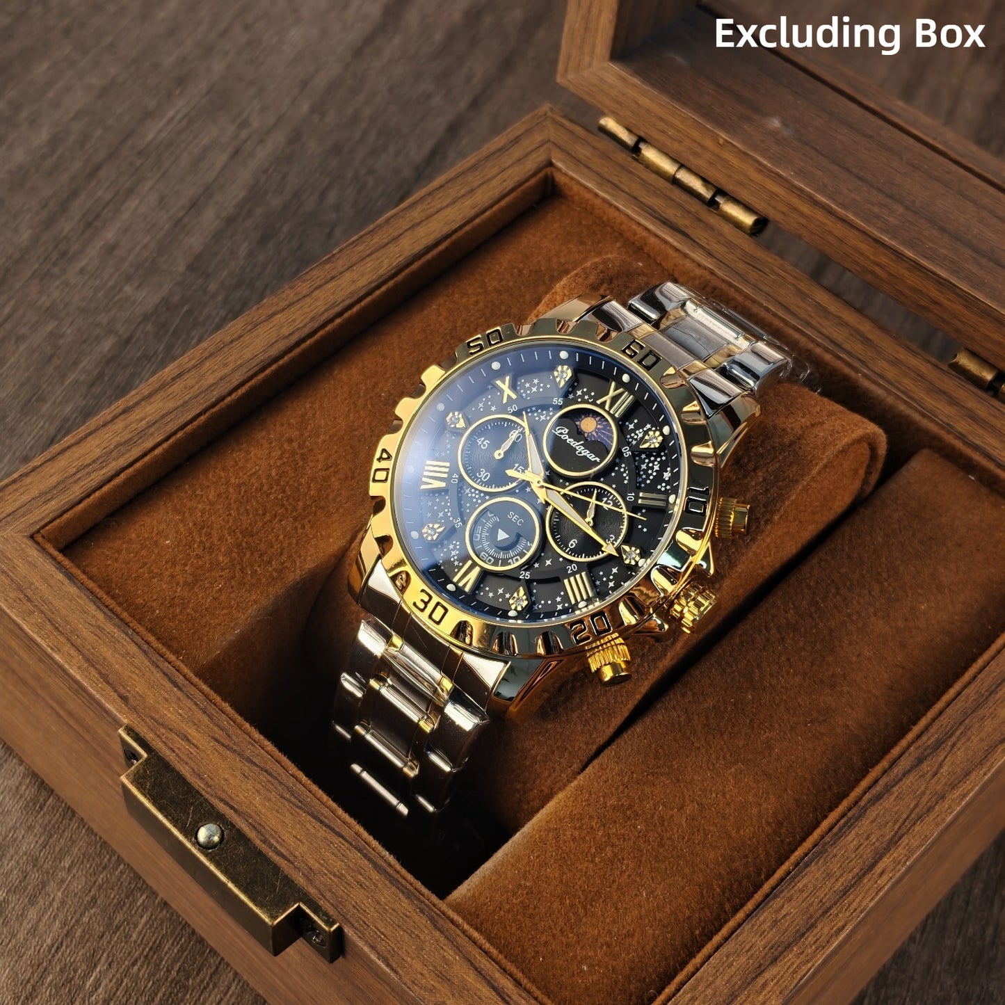 POEDAGAR Men's Quartz Business Watch with Calendar & Waterproof