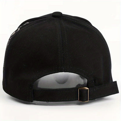 1pc Unisex Sunshade Breathable Adjustable Baseball Cap With Dragon Print For Outdoor Sport, Ideal choice for Gifts