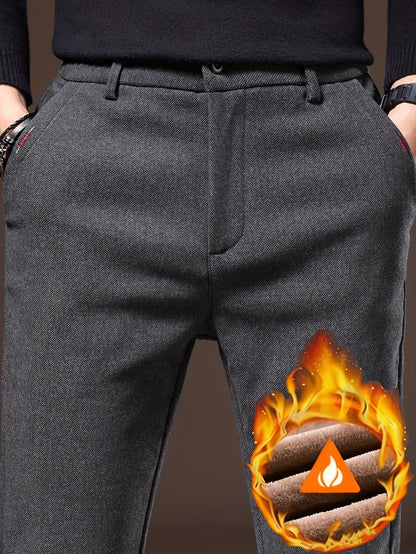 Men's Slim-Fit Corduroy Pants Thickened for Fall Winter