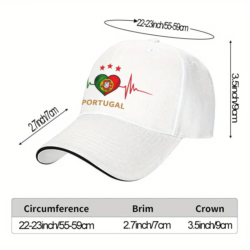 Adjustable Portuguese Flag Baseball Cap Lightweight for Outdoors