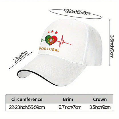 Adjustable Portuguese Flag Baseball Cap Lightweight for Outdoors