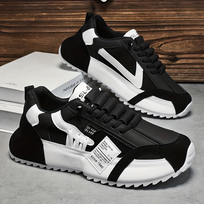 Men's Fashionable Platform Sneakers, Suitable for All Seasons, Available in Green, Black, and White. These Casual Sneakers Are Ideal for Walking and Everyday Use - ayq