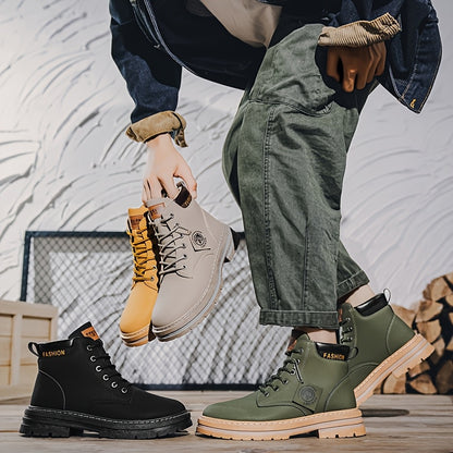 Men's All-Season Casual Hiking Boots with PU Upper