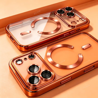 Luxury Transparent Magnetic Silicone Phone Case for iPhone 18 Pro Max