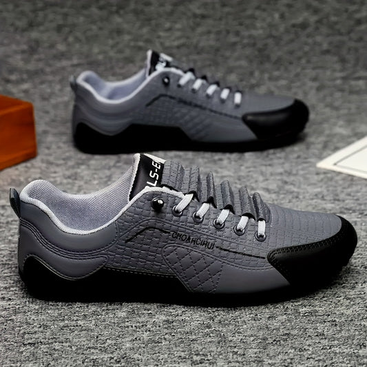 Men'S Casual Sneakers - Comfortable Soft Sole, Breathable Lace-Up Design with Stylish White, Navy, and Orange Color Scheme, Perfect for Spring and Autumn, Casual Footwear   Stylish Casual Shoes   Comfortable Footwear
