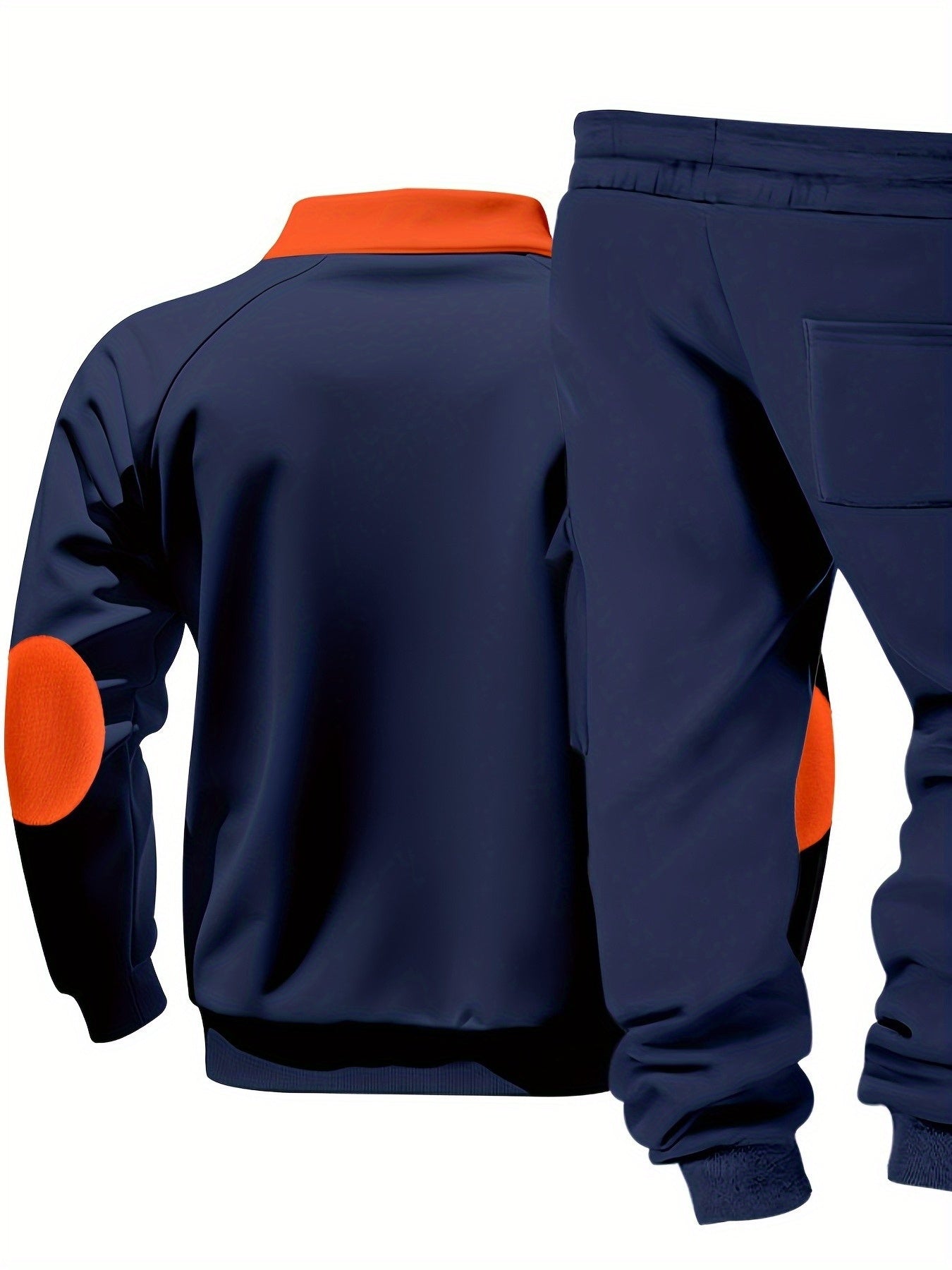 Men's New Product: Men's Casual Sportswear Set for Outdoor Workwear and Daily Commuting, Fashionable Hoodless Sweatshirt with Lining and Extra Thickness, Suitable for Outdoor Walks