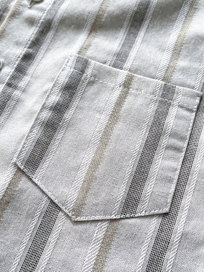 Boys' Cotton Stripe Lapel Shirt and Denim Pants Set for Spring/Fall