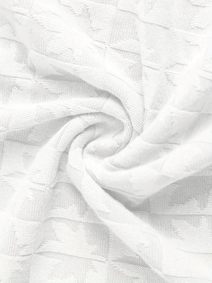 Men'S Long-Sleeve T-Shirt with a Half-High Collar, Casual Jacquard Base Layer for Outerwear, Stylish And High-Quality Top for Autumn And Winter