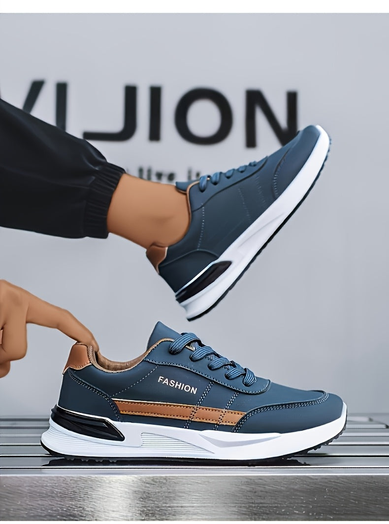 Men's Road Running Shoes, Large Size Men's Outdoor Hiking Shoes, Lace-up Walking Shoes, Training Shoes, Low-top Running Shoes, Trendy Skate Shoes, Student Casual Sneakers for Spring, Summer, Autumn, and All Seasons