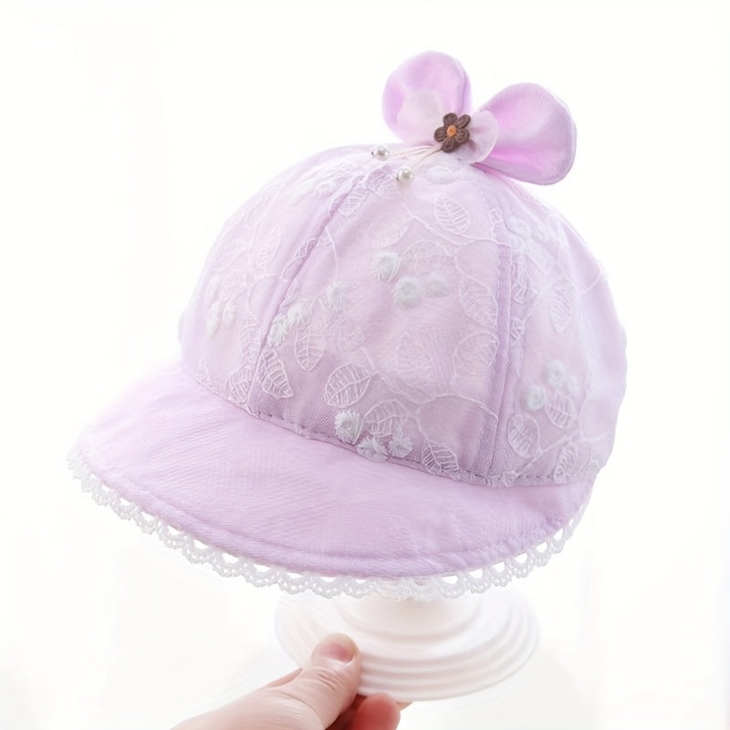 Baby Fisherman Bucket Hat for Girls, Breathable Spring-Summer